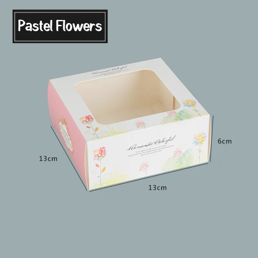 Pekanbaru Cake Box Ivory / Kotak Kue Putih Gambar Dengan Display