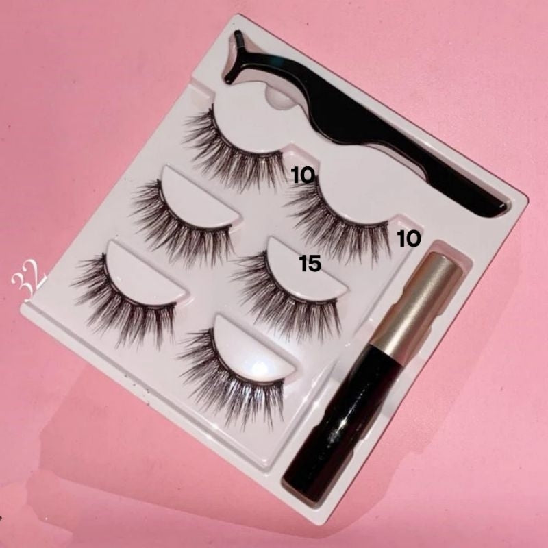 Pekanbaru Eyelash Magnetic 1 Set Lengkap Bulu Mata Magnet 3 Psg