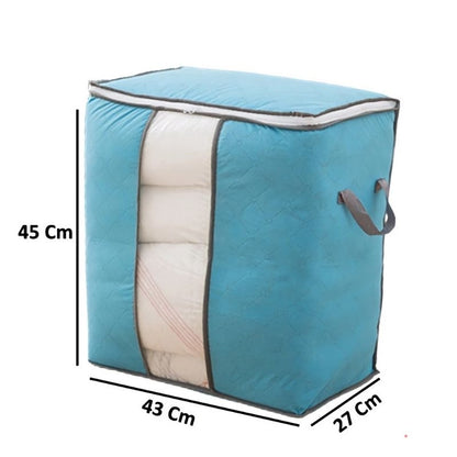 Pekanbaru Bamboo Storage Box Tinggi Rak Pakaian Lemari Tempat Penyimpanan Baju Rak Celana