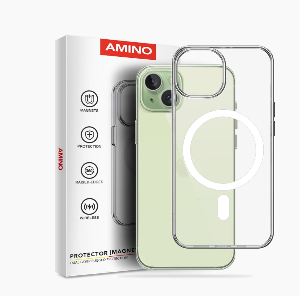 Pekanbaru Magnetic Case Iphone Original AMINO Untuk Iphone 11 12 13 14 15 Pro Max Plus Clear Hybrid Bumper