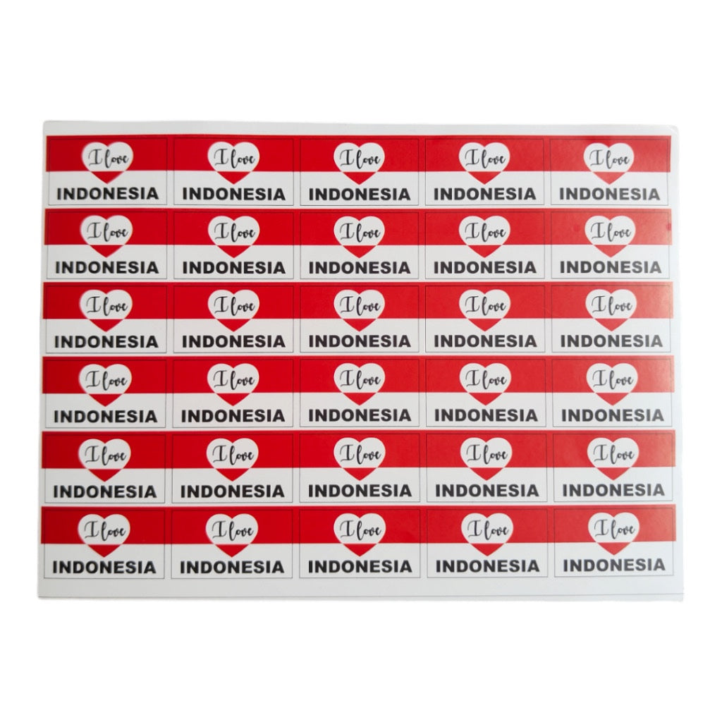 Pekanbaru HR-(isi 30pcs) stiker pipi / stiker merah putih / stiker bendera tempelan HUT RI 17 agustus