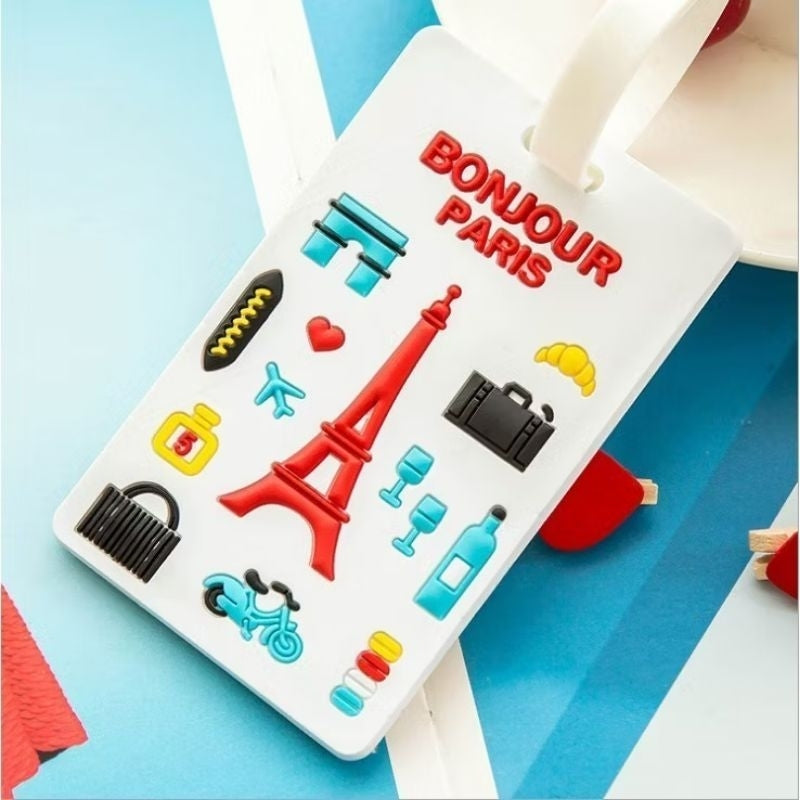 Pekanbaru Name Tag Koper Gantungan Koper Motif Lucu Bahan Silikon Luggage Tag Cartoon Id