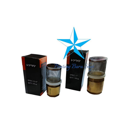 Pekanbaru Foot Klep Pompa Air Vpr Kuningan 3/4" 1" / Tusen Klep Pompa Air