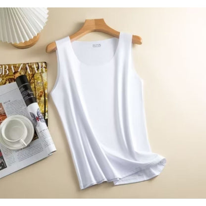 Pekanbaru Tanktop wanita ice silk tipis nyaman dingin tanpa lengan