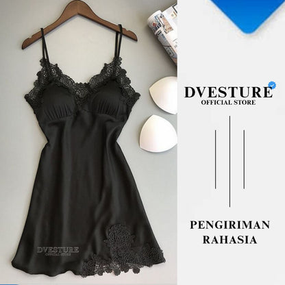 Pekanbaru Lingerie Dress Set D-03 Plus Busa Dada Baju Tidur Dinas Wanita Dewasa