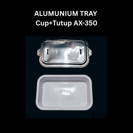 Pekanbaru (1 PCS) Alumunium Foil Tray Cup+Tutup BX 4381 AX 350 Kemasan Dimsum Mentai Lasagna Spaghetti Brulee