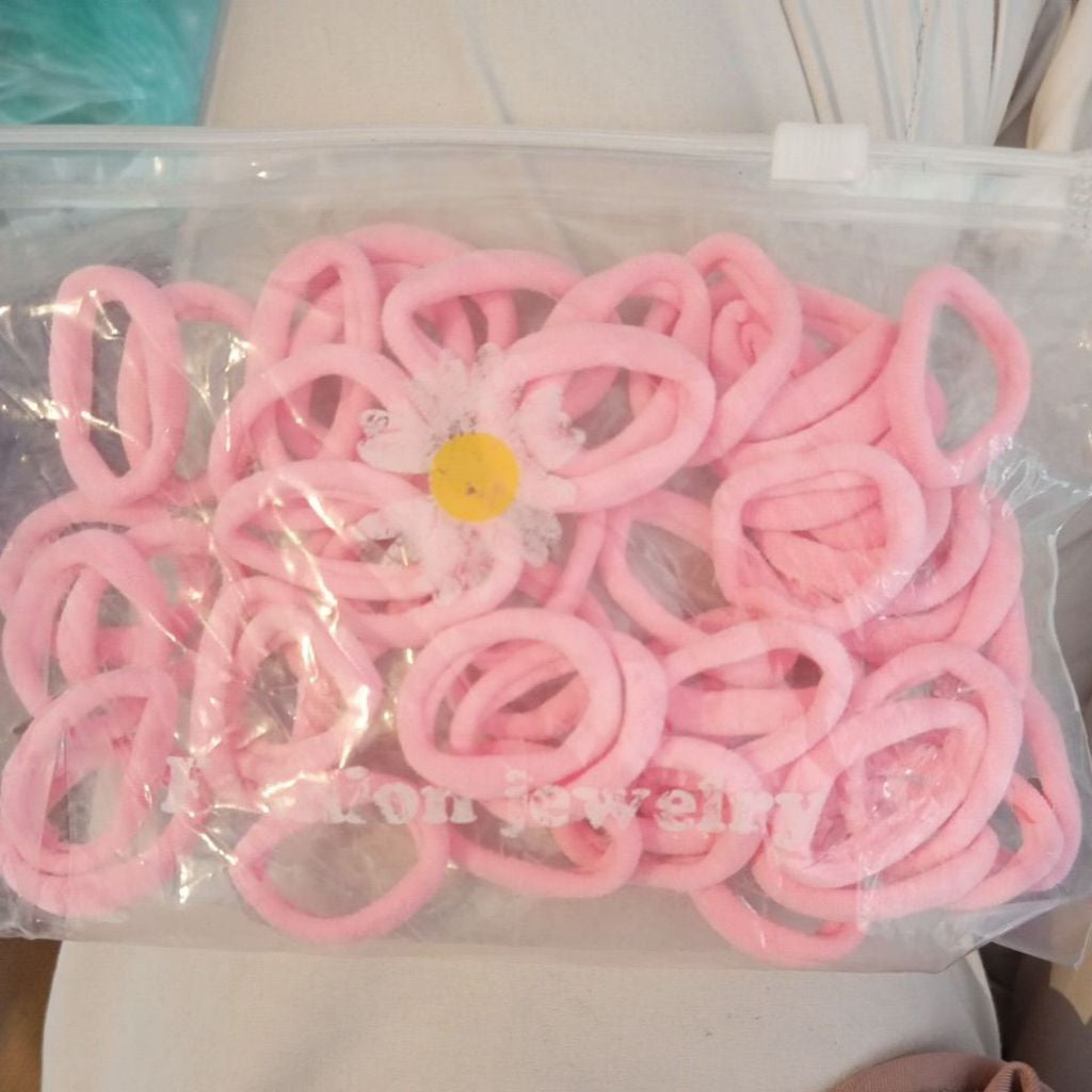 Pekanbaru Ikat Rambut Donat Isi 20Pcs Free Pouch Kunciran Rambut Anak Warna Warni