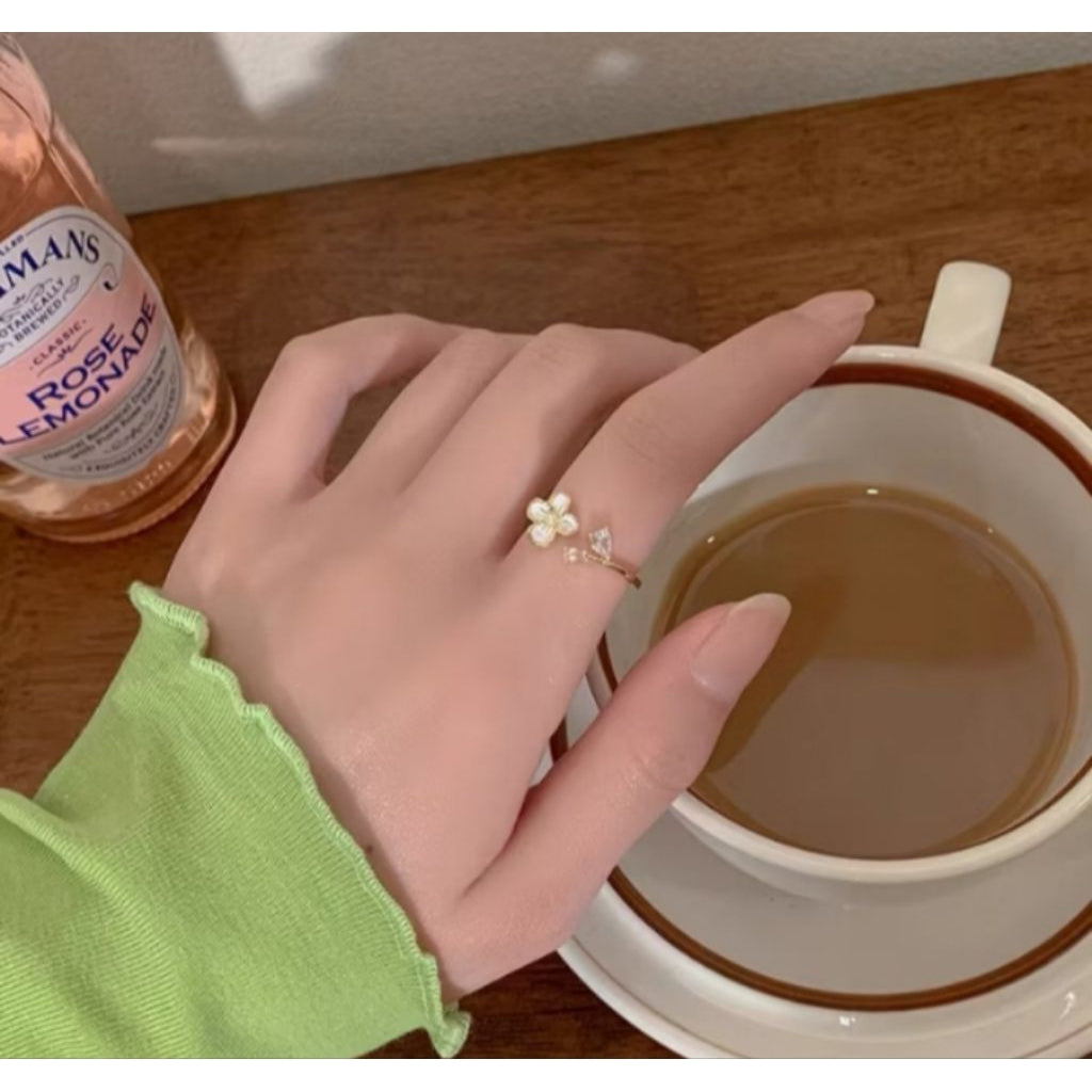 Pekanbaru Cincin Wanita Diamond Fashion Korea Cincin Bentuk Hati Simple Ring