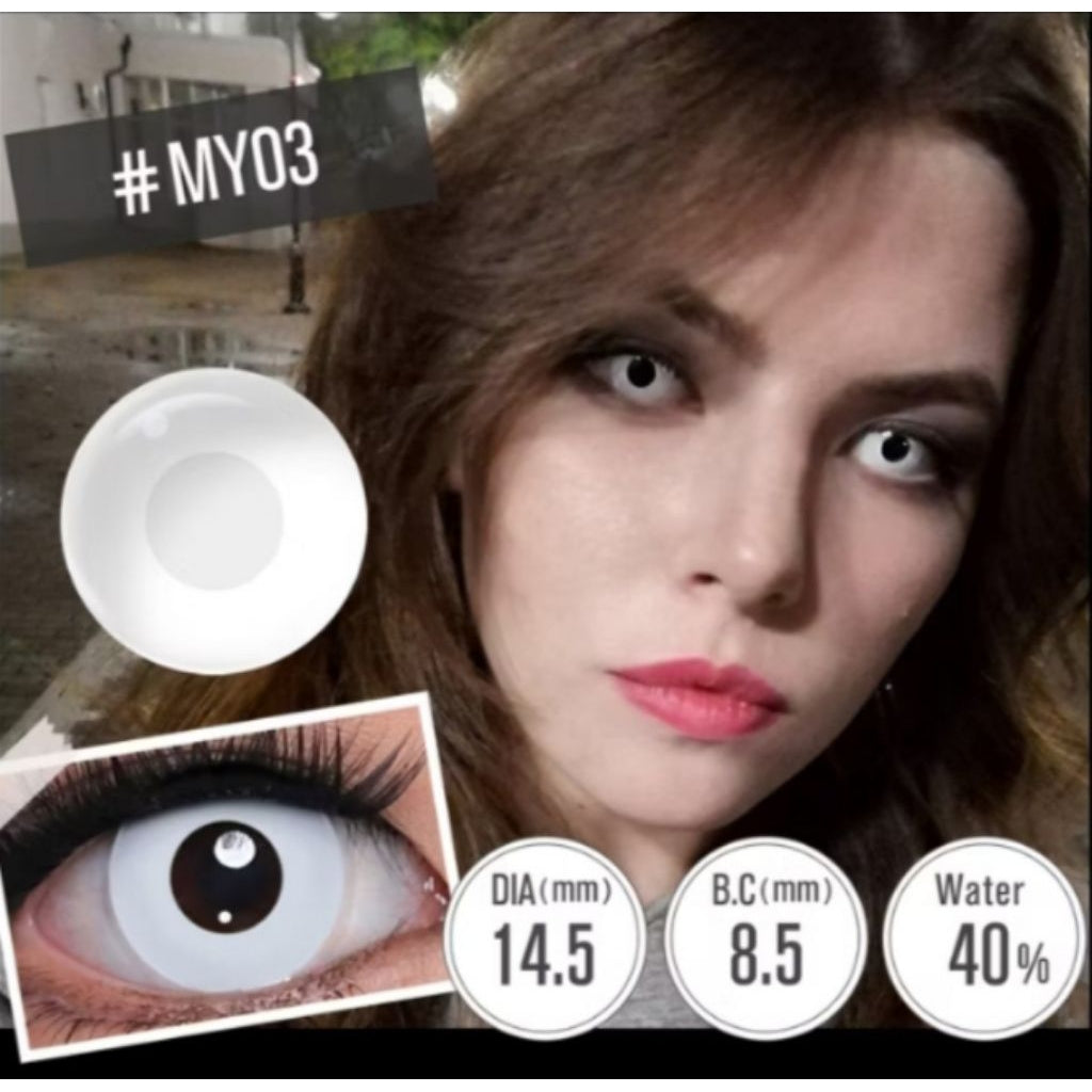 Pekanbaru Softlens Cosplay, Koleksi Lensa Seni Gotik, Diameter: 14.50Mm Anime Hantu