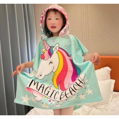 Pekanbaru Baju Handuk Mandi Anak Karakter / Handuk Ponco Topi