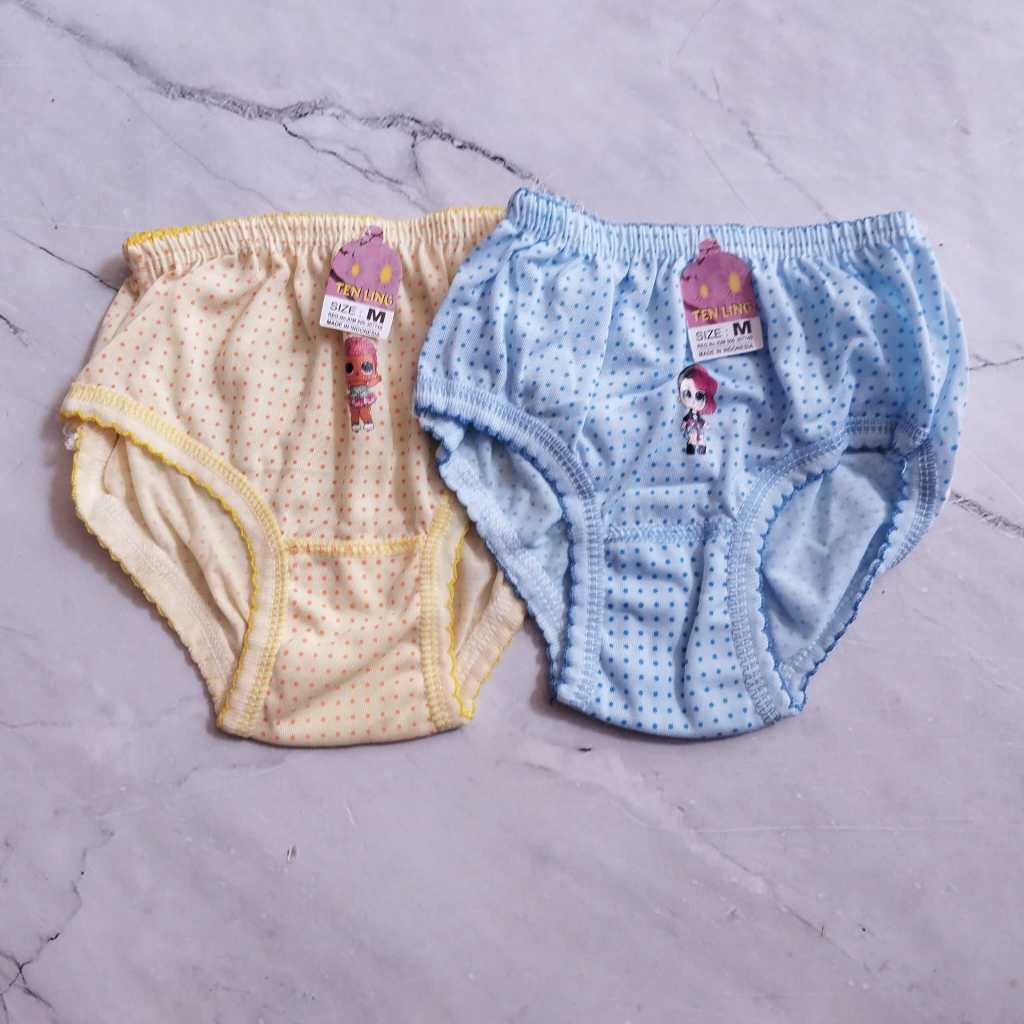 Pekanbaru Celana dalam anak perempuan bahan kaos lembut motif polkadot Celana dalam anak perempuan strawberry