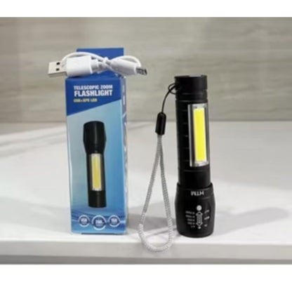 Pekanbaru Senter Mini Xpe Cob Led 200 M Police Light Recharge