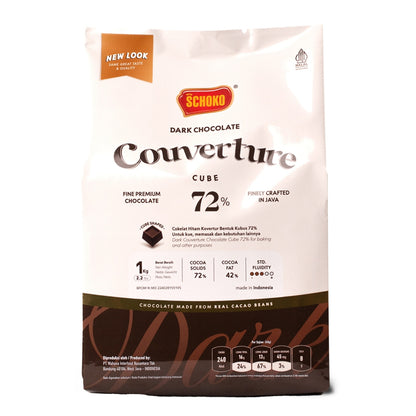 Pekanbaru Schoko Chocolate Couverture Cube Berbagai Variant 250Gr Repack