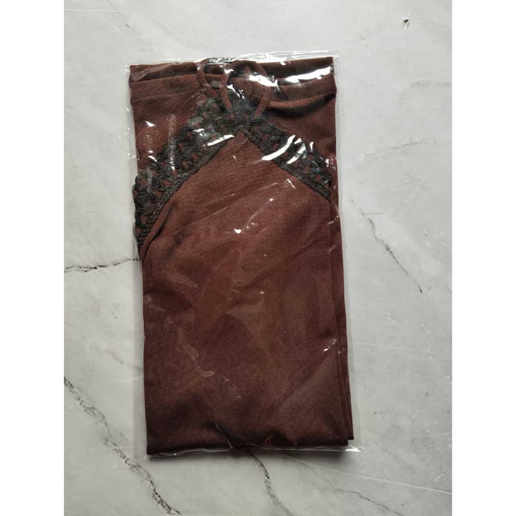 Pekanbaru [YL] HANDSOCK CINCIN RENDA / HANDSOCK UMROH HAJI / MANSET RENDA / Handsock Tangan Muslimah untuk Sholat Bahan Jersey