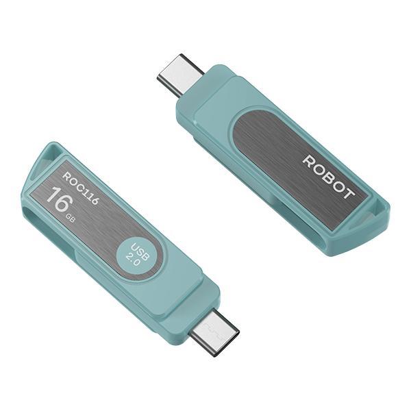 Pekanbaru Robot Roc108 Roc116  Flashdisk 8Gb 16Gb 32Gb 64Gb Dual Otg Interface Usb And Type C