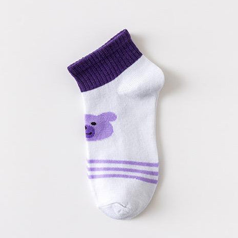 Pekanbaru Kaos Kaki Lotso Lilac Beruang Ungu Putih Soft Color Import Sock High Quality Cute Soft Purple Korean Style