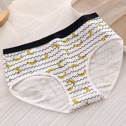 Pekanbaru Celana Dalam Wanita Motif Strawberry Fashion Jepang Crotch Mid Waist
