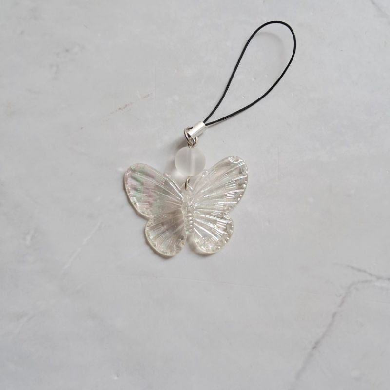 Pekanbaru Gantungan hp kupu-kupu / Gantungan kunci butterfly / Gantungan tas / Lanyard HP estetik
