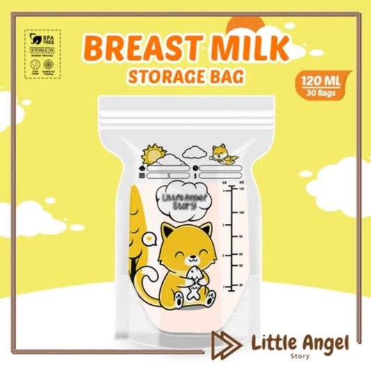 Pekanbaru Kantong ASI 120ml - 30 Pcs Baby Breast Milk Storage Bag Double Zipper BPA FREE Kantong Plastik ASIP
