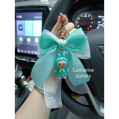 Pekanbaru Gantungan Kunci Pita Labubu / Gantungan Tas Pita Labubu