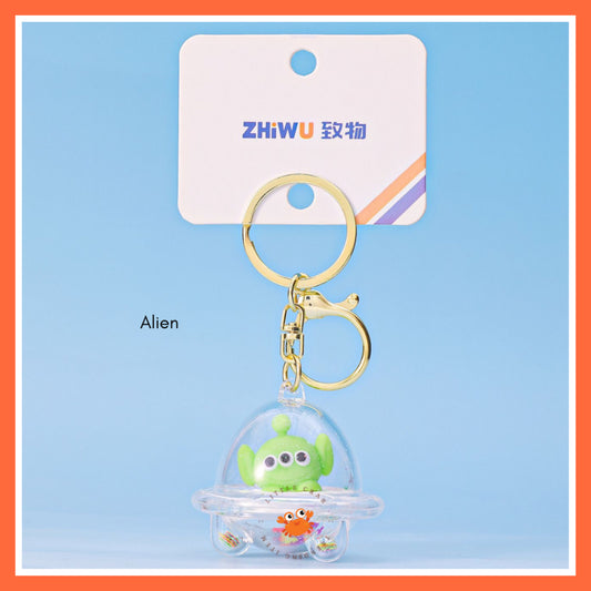 Pekanbaru Gantungan Kunci Uvo Transparan Glitter Lotso Alien Stitch Butter Bear Keychain Gemoy