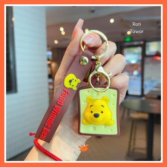 Pekanbaru Gantungan Kunci Winnie The Pooh Bentuk Makanan Burger Donat French Fries Keychain Food