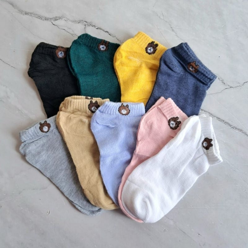 Pekanbaru Kaos Kaki Wanita Motif Bear Tebal Terpopuler Kaus Kaki Pendek Lucu