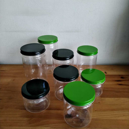 Pekanbaru Toples Plastik Tutup Ulir Aluminium Edisi Lebaran/ Idul Fitri Berbagai Ukuran (Instant Only)
