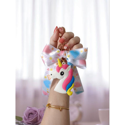 Pekanbaru Gantungan Kunci Pita Unicorn / Gantungan Tas Pita Unicorn