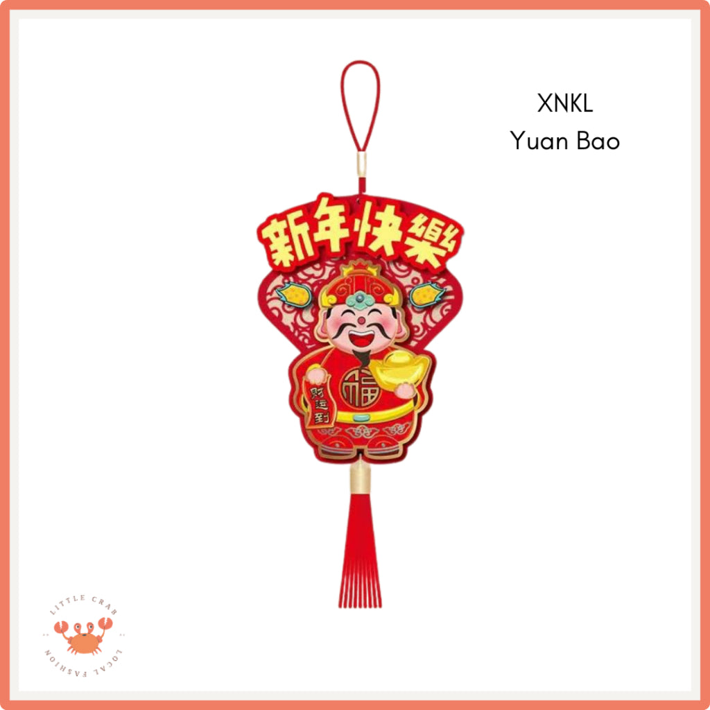 Pekanbaru Gantungan Jumbo Cai Shen Ye  Happy Chinese New Year Merah Timbul Hiasan Pajangan Imlek