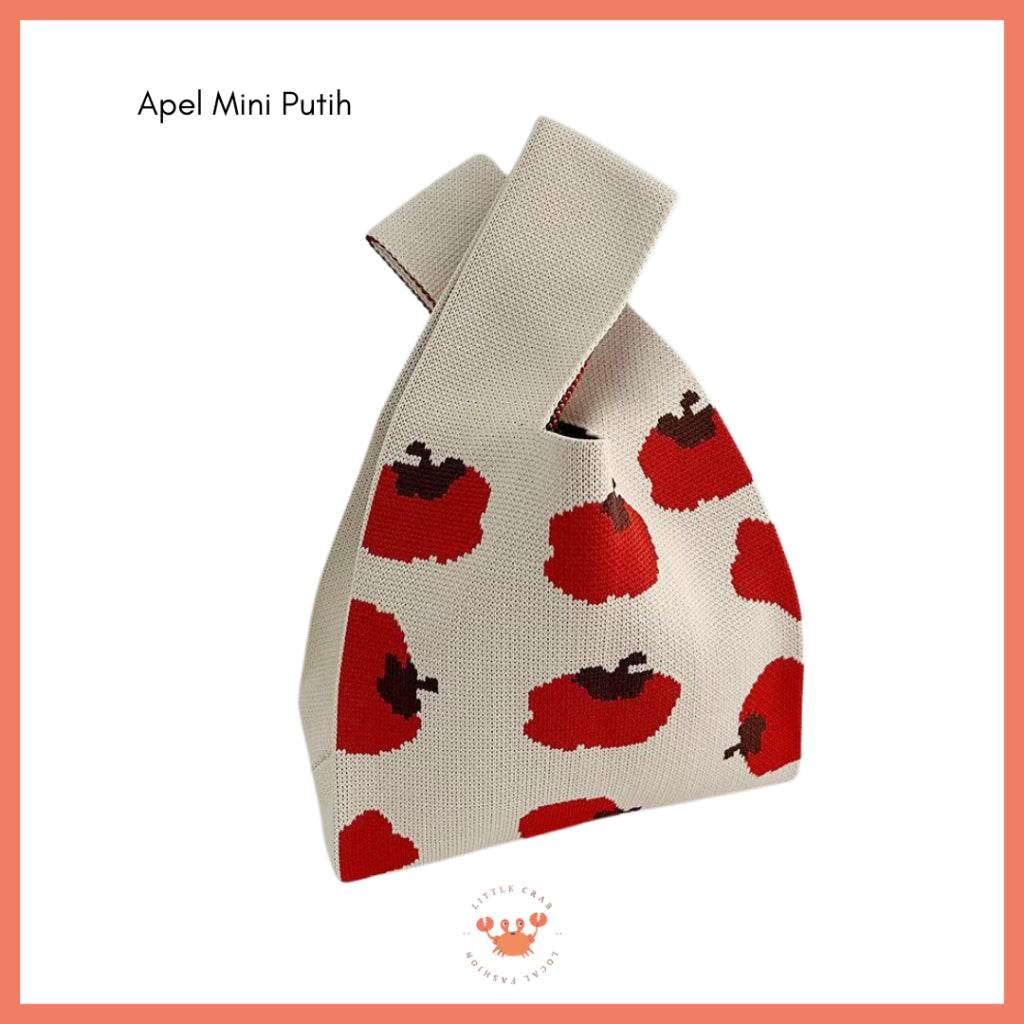 Pekanbaru Tas Rajut Bangkok All Motif Knit Knot Bag Mini Totebag Buffalow Unik Kanvas Premium