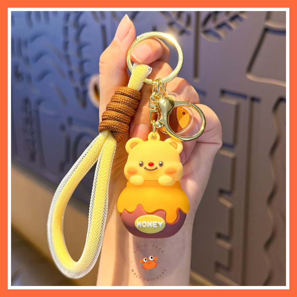 Pekanbaru Gantungan Kunci Honey Butter Bear Tong Madu Keychain Gemoy Beruang Cartoon Aesthetic