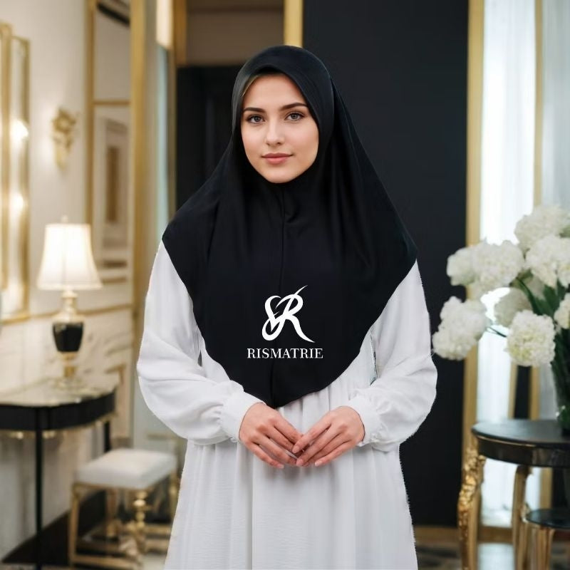 Pekanbaru Hijab Bergo Jersey Hamidah / Bergo Jersey Menutup Dada / Hijab Instan Jersey