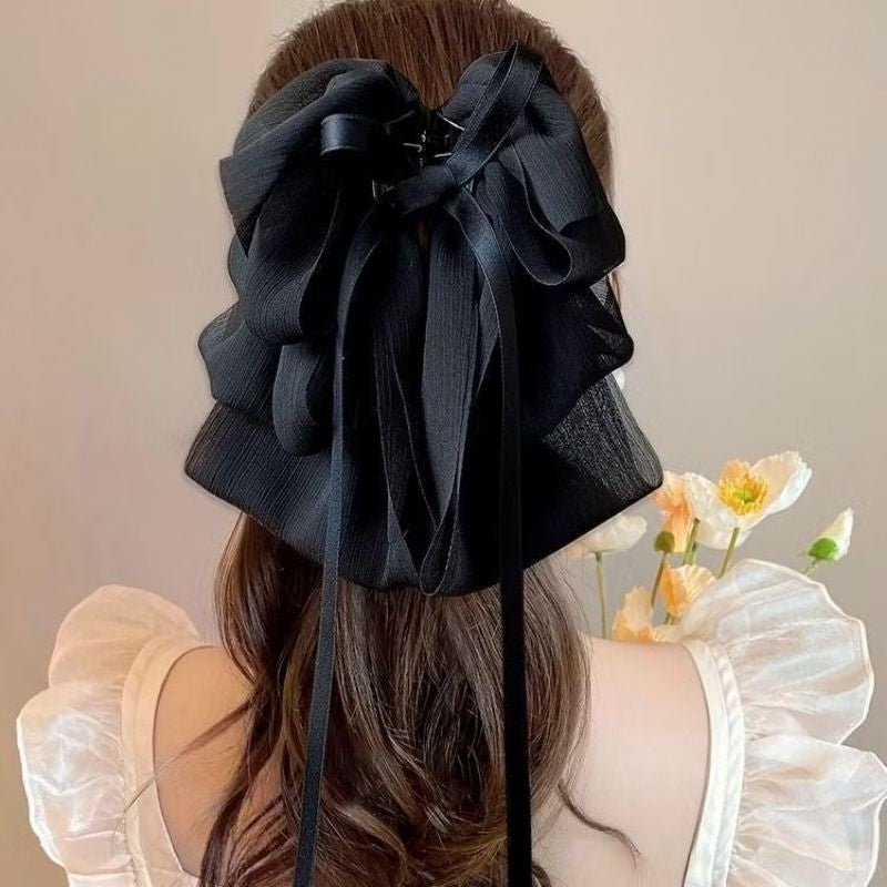 Pekanbaru Jepit Pita Besar Model Bowknot Polos High End Japanses & Korean Style Klip