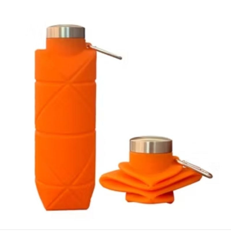 Pekanbaru IA- Botol Air Minum Lipat Silikon Bebas BPA Free Botol Perjalanan Ringan untuk Sport Kemping Gym 700ml