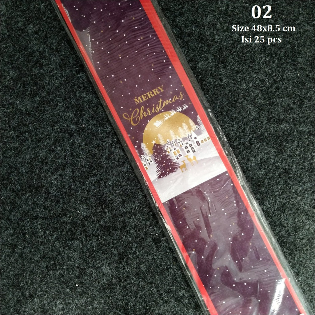 Pekanbaru Christmas Paper Belt / Pita Kertas Natal 48X 8.5 Cm Per Pack