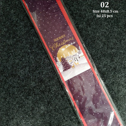 Pekanbaru Christmas Paper Belt / Pita Kertas Natal 48X 8.5 Cm Per Pack
