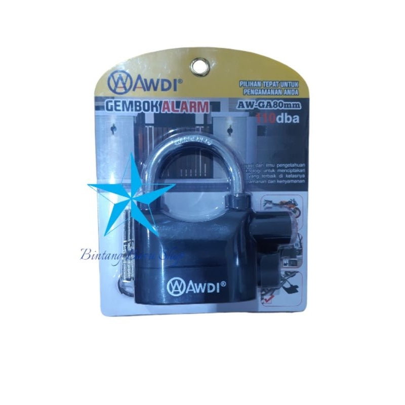 Pekanbaru Gembok Alarm / Gembok Pagar / Gembok Motor / Gembok Pintu  80Mm Dan 110Mm
