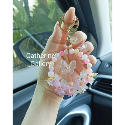 Pekanbaru Gantungan Kunci Mutiara Bunga Ester / gantungan tas wanita