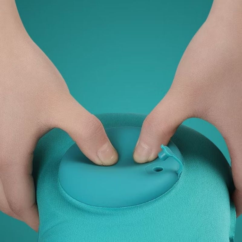 Pekanbaru Bantal Leher Kepala Angin Pompa Otomatis Traveling Inflatable Neck Cushion Head