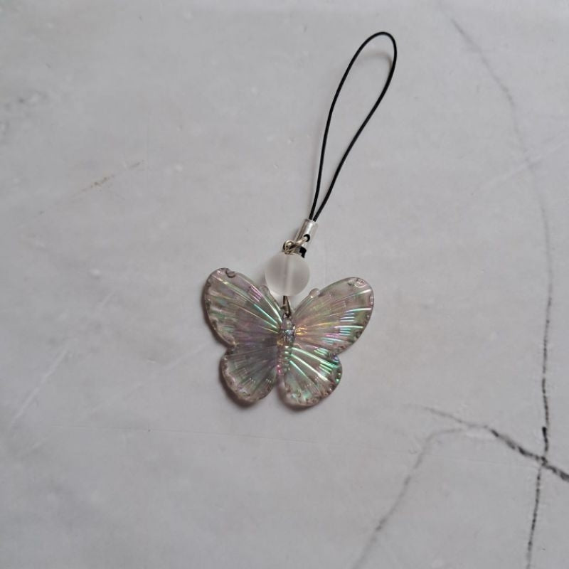 Pekanbaru Gantungan hp kupu-kupu / Gantungan kunci butterfly / Gantungan tas / Lanyard HP estetik