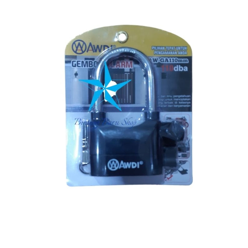 Pekanbaru Gembok Alarm / Gembok Pagar / Gembok Motor / Gembok Pintu  80Mm Dan 110Mm