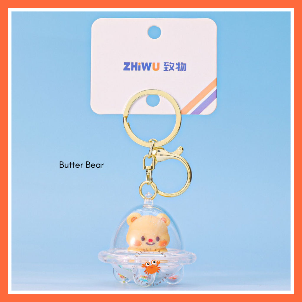 Pekanbaru Gantungan Kunci Uvo Transparan Glitter Lotso Alien Stitch Butter Bear Keychain Gemoy