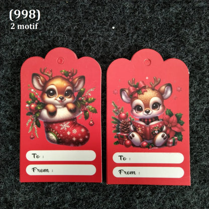 Pekanbaru Christmas Hang Tag / Tag Natal Berbagai Motif Per Pack