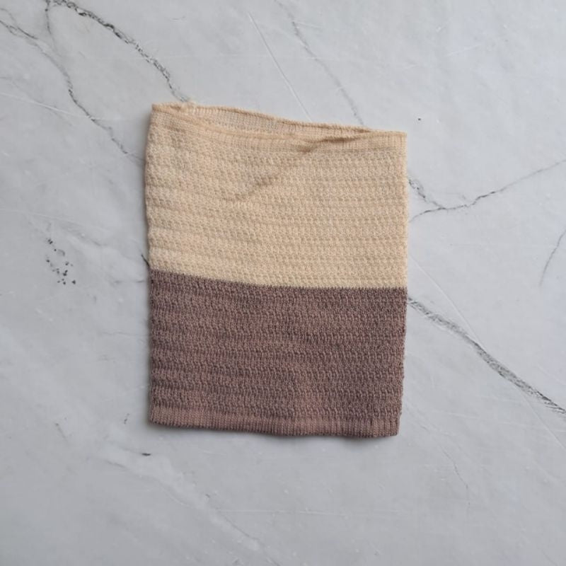 Pekanbaru Ciput rajut 2 warna zig-zag/inner rajut dalaman  kerudung/ciput bandana rajut