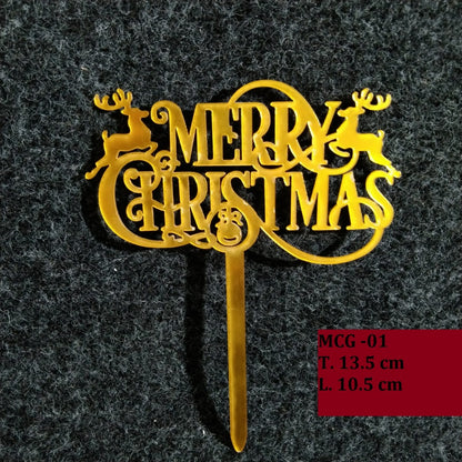 Pekanbaru Christmas Cake Topper / Topper Kue Motif Natal (Instan Only)