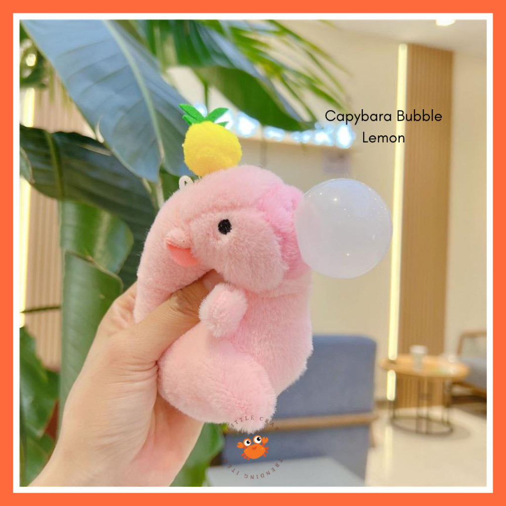 Pekanbaru Gantungan Kunci Boneka Capybara Mini Unik Keychain Plush Doll Beruang Gemoy