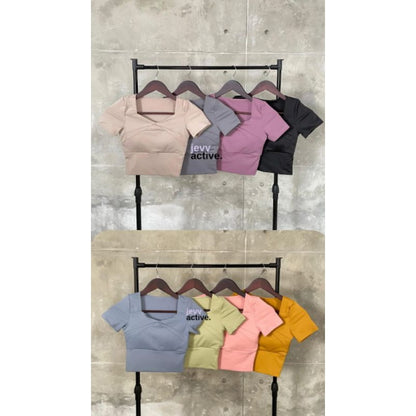 Pekanbaru JevyActive - WM002SS - Jeni Top - Baju Olahraga Wanita - Baju Lengan Pendek