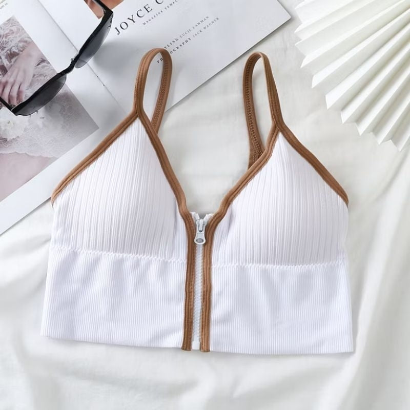Pekanbaru Sport Bra Bh Korea Wanita Model Resleting Tank Top Bra With