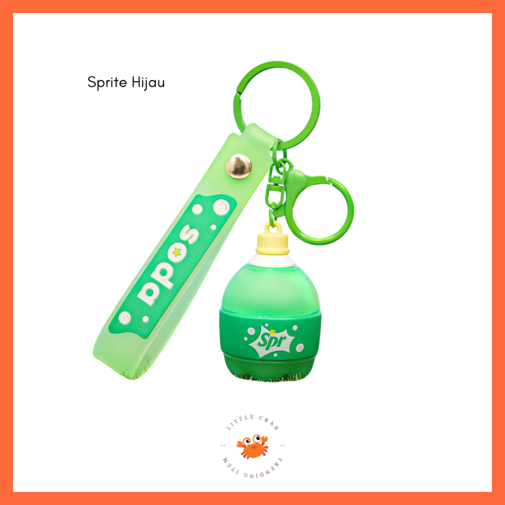 Pekanbaru Gantungan Kunci Botol Soda Gemoy Gendut Cola Keychain Aesthetic Sprite Fanta Pepsi